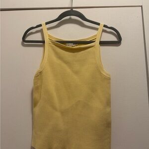 Abercrombie & Fitch Sunny Yellow Ribbed Tank Top